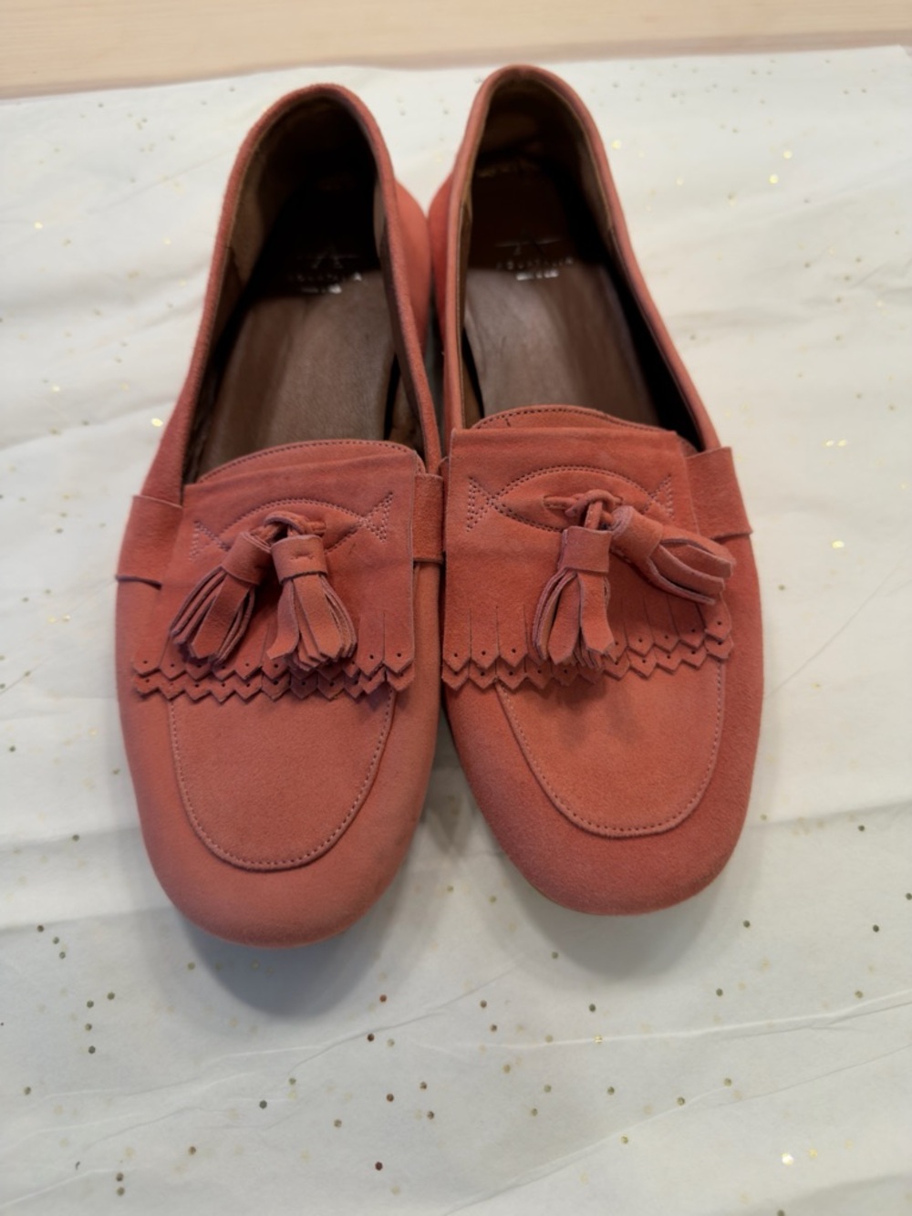 Aquatalia Coral Suede Tassel Loafers